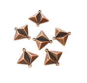 10 Triangle Charm Antique Copper Plated Charm (21x20mm) G8665