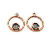 8 Antique Copper Charm Antique Copper Plated Charm (19mm) G8669