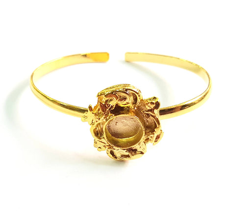 Gold Bangle Blanks Bracelet Blanks Cuff Blanks Adjustable Bracelet Blank Gold Plated Brass (10mm Blanks ) G8695