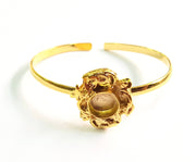 Gold Bangle Blanks Bracelet Blanks Cuff Blanks Adjustable Bracelet Blank Gold Plated Brass (10mm Blanks ) G8695