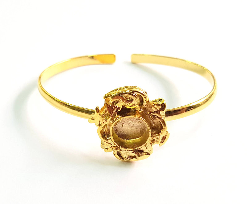 Gold Bangle Blanks Bracelet Blanks Cuff Blanks Adjustable Bracelet Blank Gold Plated Brass (10mm Blanks ) G8695