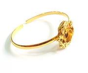 Gold Bangle Blanks Bracelet Blanks Cuff Blanks Adjustable Bracelet Blank Gold Plated Brass (10mm Blanks ) G8695