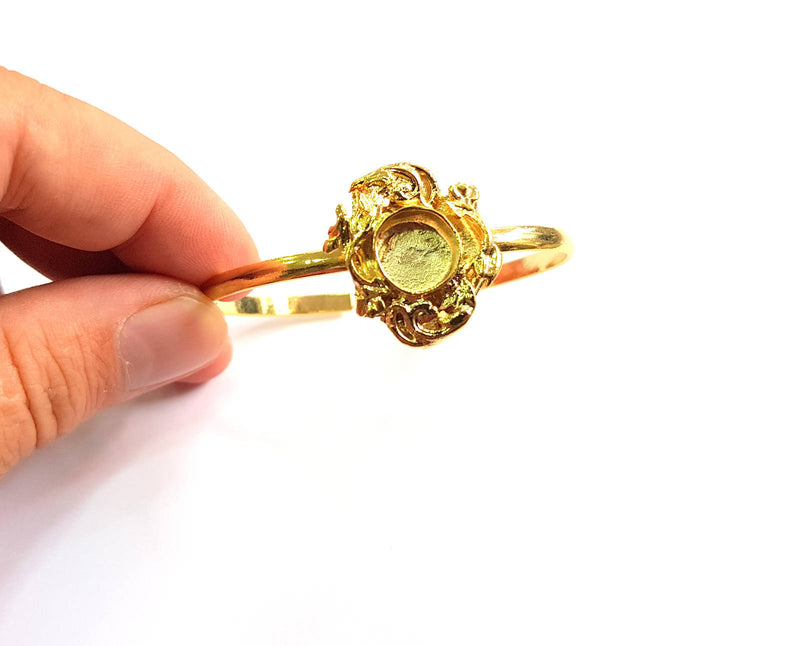 Gold Bangle Blanks Bracelet Blanks Cuff Blanks Adjustable Bracelet Blank Gold Plated Brass (10mm Blanks ) G8695