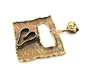 Antique Bronze Pendant Blank inlay Blank Mosaic Blank Resin Blank Bezel Base Setting Mountings Antique Bronze Plated Brass ( 52x51mm ) G8710