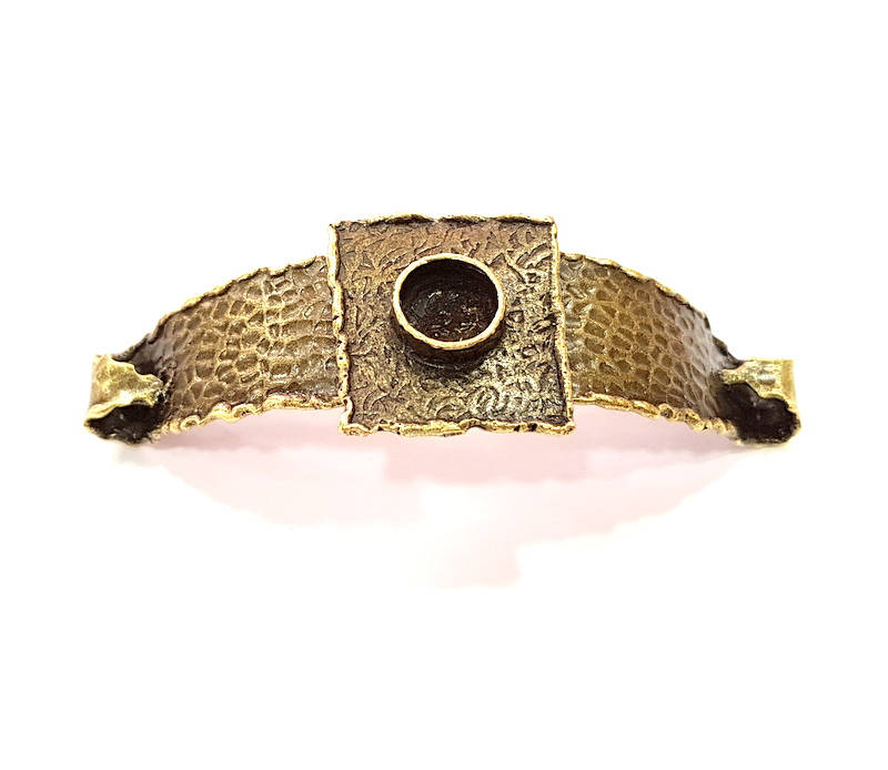 Hammered Bracelet Blanks Bangle Blanks Cuff Blanks Adjustable Bracelet Blank Antique Bronze Plated Brass (10mm Blanks) G8717