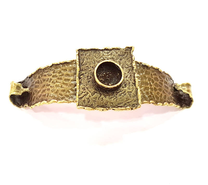 Hammered Bracelet Blanks Bangle Blanks Cuff Blanks Adjustable Bracelet Blank Antique Bronze Plated Brass (10mm Blanks) G8717
