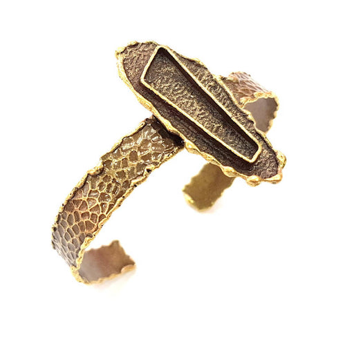 Hammered Bracelet Blanks Bangle Blanks Cuff Blanks Adjustable Bracelet Blank Antique Bronze Plated Brass (32x10mm Blanks) G8719
