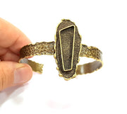 Hammered Bracelet Blanks Bangle Blanks Cuff Blanks Adjustable Bracelet Blank Antique Bronze Plated Brass (32x10mm Blanks) G8719