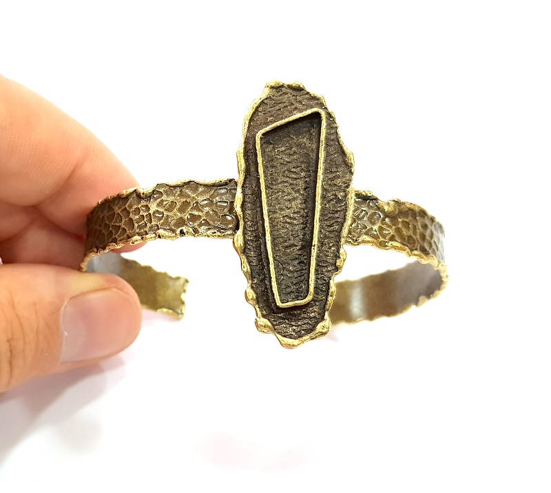 Hammered Bracelet Blanks Bangle Blanks Cuff Blanks Adjustable Bracelet Blank Antique Bronze Plated Brass (32x10mm Blanks) G8719