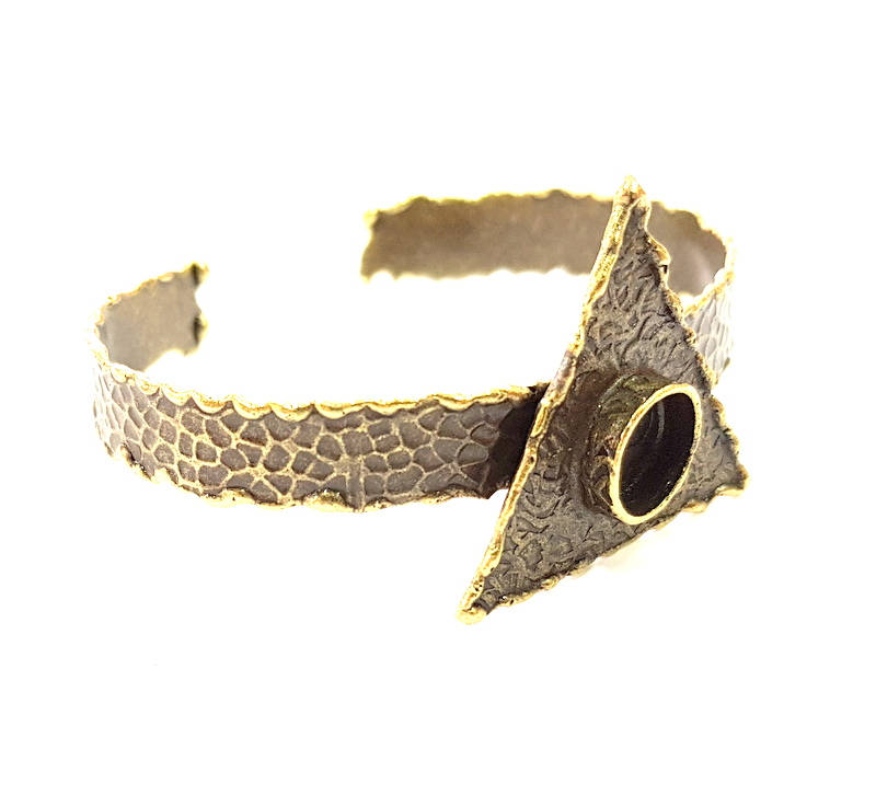 Hammered Bracelet Blanks Bangle Blanks Cuff Blanks Adjustable Bracelet Blank Antique Bronze Plated Brass (10mm Blanks) G8720