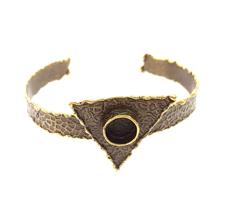 Hammered Bracelet Blanks Bangle Blanks Cuff Blanks Adjustable Bracelet Blank Antique Bronze Plated Brass (10mm Blanks) G8720