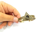 Hammered Bracelet Blanks Bangle Blanks Cuff Blanks Adjustable Bracelet Blank Antique Bronze Plated Brass (10mm Blanks) G8720