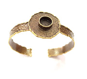 Hammered Bracelet Blanks Bangle Blanks Cuff Blanks Adjustable Bracelet Blank Antique Bronze Plated Brass (10mm Blanks) G8721