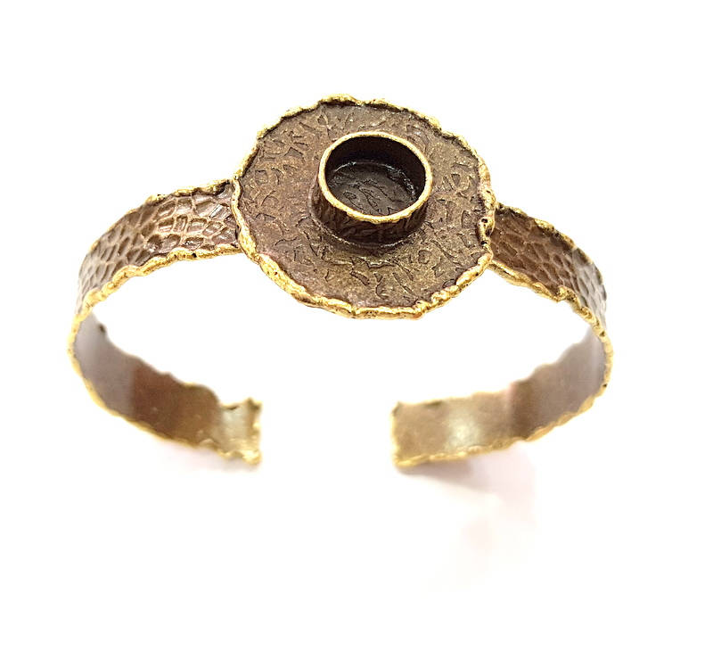 Hammered Bracelet Blanks Bangle Blanks Cuff Blanks Adjustable Bracelet Blank Antique Bronze Plated Brass (10mm Blanks) G8721
