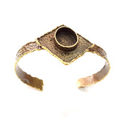 Hammered Bracelet Blanks Bangle Blanks Cuff Blanks Adjustable Bracelet Blank Antique Bronze Plated Brass (18x13mm Blanks) G8722