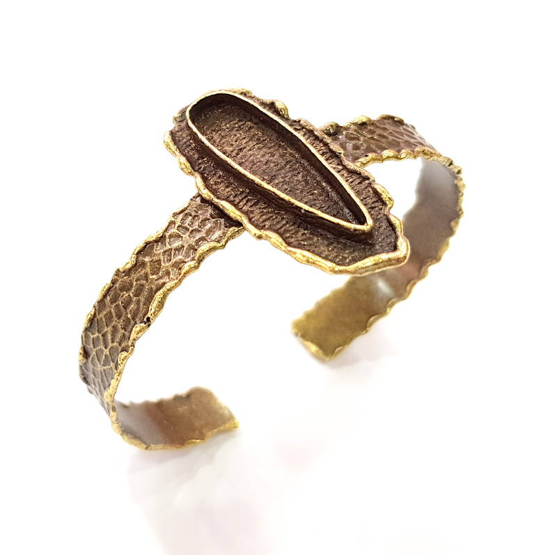 Hammered Bracelet Blanks Bangle Blanks Cuff Blanks Adjustable Bracelet Blank Antique Bronze Plated Brass (35x10mm Blanks) G8723