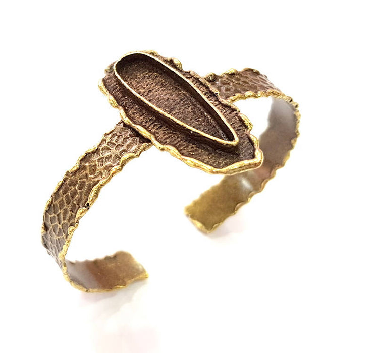 Hammered Bracelet Blanks Bangle Blanks Cuff Blanks Adjustable Bracelet Blank Antique Bronze Plated Brass (35x10mm Blanks) G8723