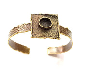 Hammered Bracelet Blanks Bangle Blanks Cuff Blanks Adjustable Bracelet Blank Antique Bronze Plated Brass (10mm Blanks) G8726