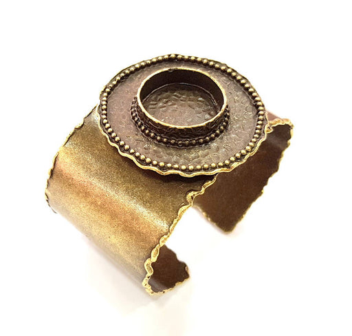 Hammered Bracelet Blanks Bangle Blanks Cuff Blanks Adjustable Bracelet Blank Antique Bronze Plated Brass (20mm Blanks) G8727
