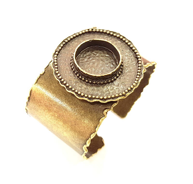 Hammered Bracelet Blanks Bangle Blanks Cuff Blanks Adjustable Bracelet Blank Antique Bronze Plated Brass (20mm Blanks) G8727