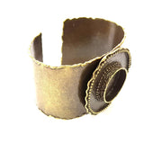 Hammered Bracelet Blanks Bangle Blanks Cuff Blanks Adjustable Bracelet Blank Antique Bronze Plated Brass (20mm Blanks) G8727
