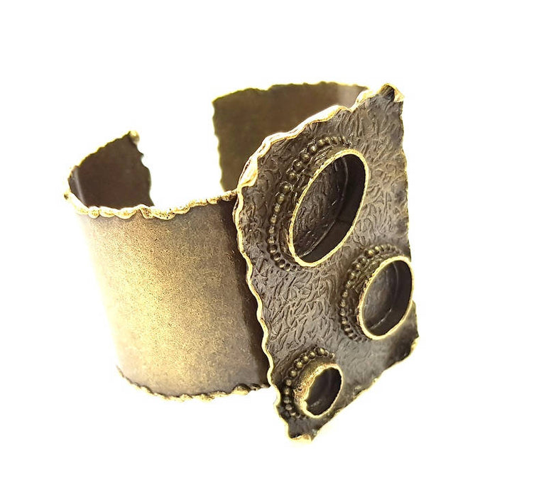 Hammered Bracelet Blanks Bangle Blanks Cuff Blanks Adjustable Bracelet Blank Antique Bronze Plated Brass (18x13mm 16mm 10mm Blanks) G8728