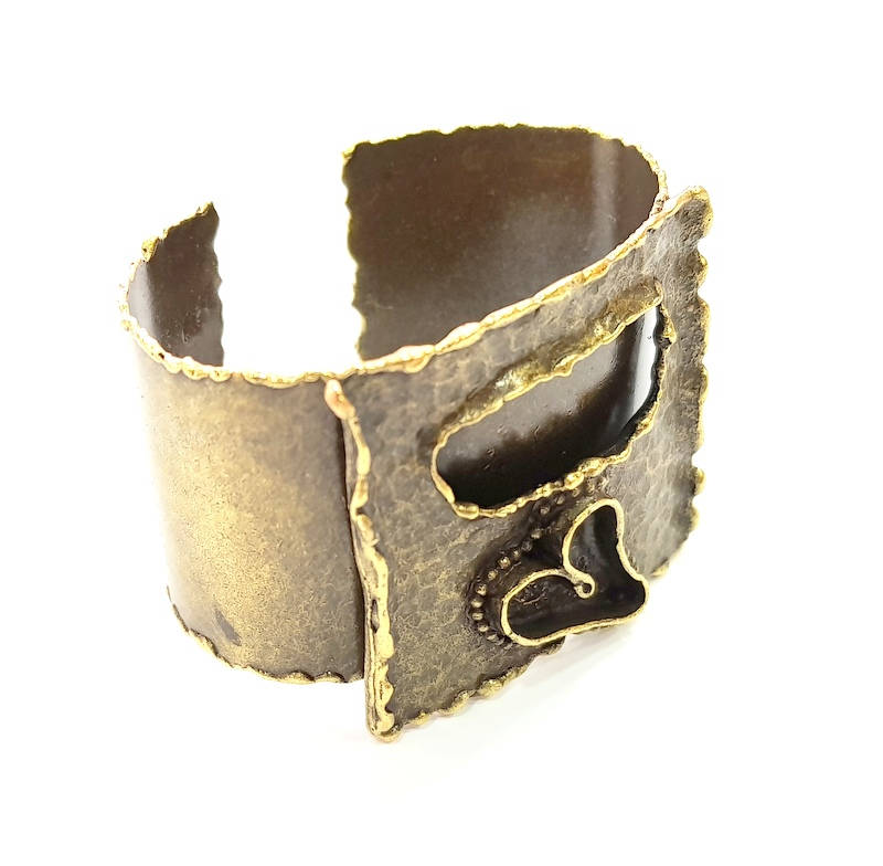 Hammered Bracelet Blanks Bangle Blanks Cuff Blanks Adjustable Bracelet Blank Antique Bronze Plated Brass (25x18mm Blanks) G8730