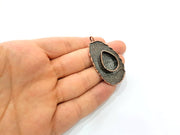 Antique Copper Pendant Blank Mosaic Base Blank inlay Blank Necklace Blank Resin Blank Mountings Antique Copper Plated Brass (52x30mm) G8737