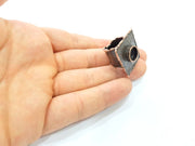 Copper Ring Blank inlay Ring Blank Mosaic Ring Bezel Base Settings Cabochon Mountings (10mm blank ) Antique Copper Plated Brass G8743