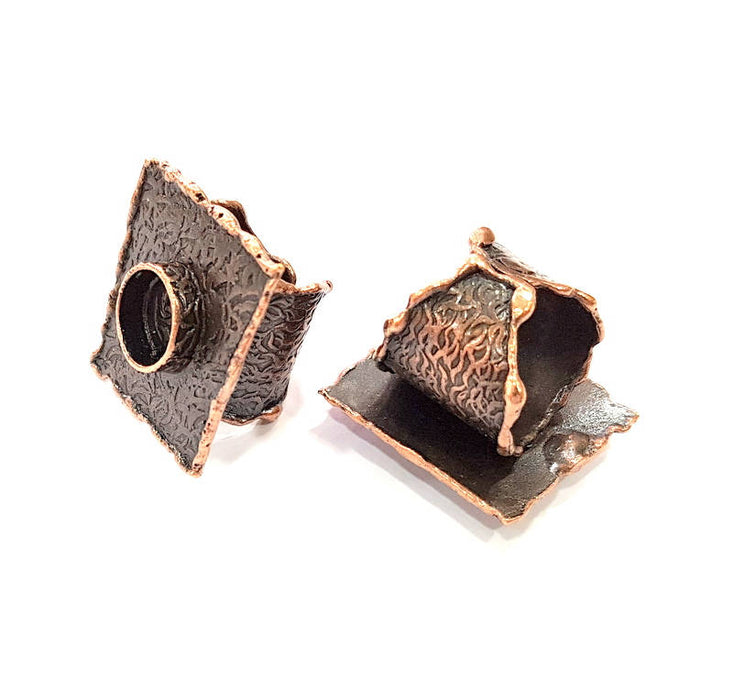 Copper Ring Blank inlay Ring Blank Mosaic Ring Bezel Base Settings Cabochon Mountings (10mm blank ) Antique Copper Plated Brass G8743