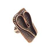 Copper Ring Blank inlay Ring Blank Mosaic Ring Bezel Base Settings Cabochon Mountings (34x26mm blank ) Antique Copper Plated Brass G9007