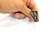 Copper Ring Blank inlay Ring Blank Mosaic Ring Bezel Base Settings Cabochon Mountings (34x26mm blank ) Antique Copper Plated Brass G9007