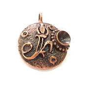 Antique Copper Pendant Blank Mosaic Base Blank inlay Blank Necklace Blank Resin Blank Mountings Antique Copper Plated Brass (27mm) G8760