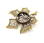 Antique Bronze Pendant Blank inlay Blank Mosaic Blank Resin Blank Bezel Base Setting Mountings Antique Bronze Plated Brass ( 62x50mm ) G8762