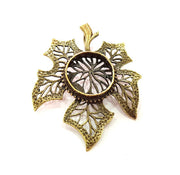 Antique Bronze Pendant Blank inlay Blank Mosaic Blank Resin Blank Bezel Base Setting Mountings Antique Bronze Plated Brass ( 62x50mm ) G8762