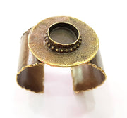 Hammered Bracelet Blanks Bangle Blanks Cuff Blanks Adjustable Bracelet Blank Antique Bronze Plated Brass (20mm Blanks) G8766