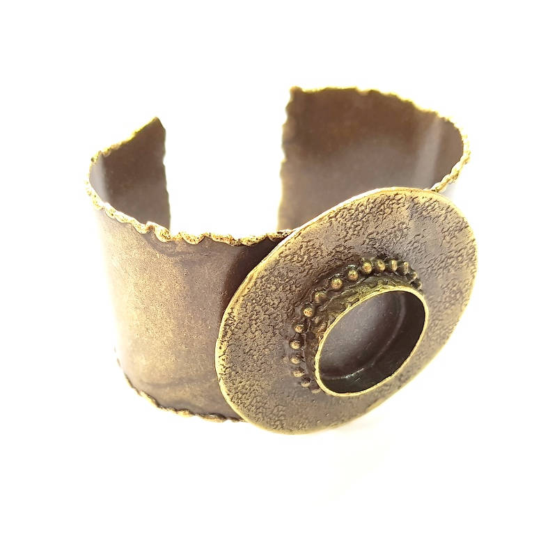 Hammered Bracelet Blanks Bangle Blanks Cuff Blanks Adjustable Bracelet Blank Antique Bronze Plated Brass (20mm Blanks) G8766