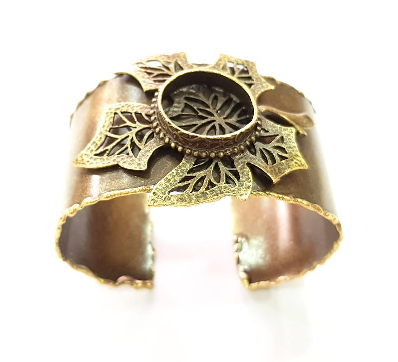 Bracelet Blanks Bangle Blanks Cuff Blanks Adjustable Bracelet Blank Antique Bronze Plated Brass (20mm Blanks) G8767