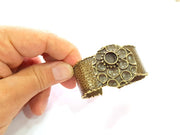 Hammered Bracelet Blanks Bangle Blanks Cuff Blanks Adjustable Bracelet Blank Antique Bronze Plated Brass (10mm Blanks) G8768