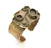 Hammered Bracelet Blanks Bangle Blanks Cuff Blanks Adjustable Bracelet Blank Antique Bronze Plated Brass (18x13mm and 10mm Blanks) G8769