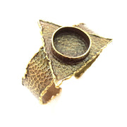 Hammered Bracelet Blanks Bangle Blanks Cuff Blanks Adjustable Bracelet Blank Antique Bronze Plated Brass (20mm Blanks) G8774