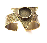 Hammered Bracelet Blanks Bangle Blanks Cuff Blanks Adjustable Bracelet Blank Antique Bronze Plated Brass (20mm Blanks) G8774