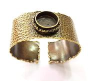 Hammered Bracelet Blanks Bangle Blanks Cuff Blanks Adjustable Bracelet Blank Antique Bronze Plated Brass (16mm Blanks) G8775