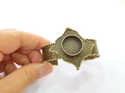Hammered Bracelet Blanks Bangle Blanks Cuff Blanks Adjustable Bracelet Blank Antique Bronze Plated Brass (20mm Blanks) G8776