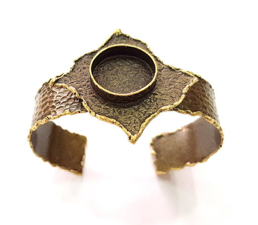 Hammered Bracelet Blanks Bangle Blanks Cuff Blanks Adjustable Bracelet Blank Antique Bronze Plated Brass (20mm Blanks) G8776