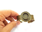 Hammered Bracelet Blanks Bangle Blanks Cuff Blanks Adjustable Bracelet Blank Antique Bronze Plated Brass (20mm Blanks) G8778