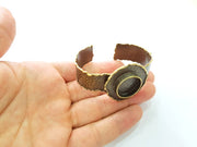 Hammered Bracelet Blanks Bangle Blanks Cuff Blanks Adjustable Bracelet Blank Antique Bronze Plated Brass (20mm Blanks) G8778