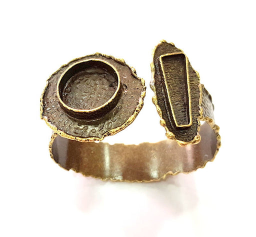 Hammered Bracelet Blanks Bangle Blanks Cuff Blanks Adjustable Bracelet Blank Antique Bronze Plated Brass (20mm and 31x10mm Blanks) G8780