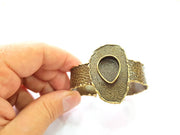 Hammered Bracelet Blanks Bangle Blanks Cuff Blanks Adjustable Bracelet Blank Antique Bronze Plated Brass (20x15mm Blanks) G8781