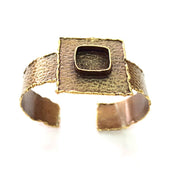 Hammered Bracelet Blanks Bangle Blanks Cuff Blanks Adjustable Bracelet Blank Antique Bronze Plated Brass (16x16mm Blanks) G8782